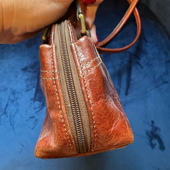 GIUDI Italy, gorgeous heavy chocolate brown leather vintage bag - Picture 8 of 12